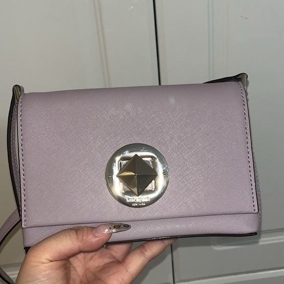 KATE SPADE 💜Lavender Cross Body Twist Lock Bag - Picture 8 of 8
